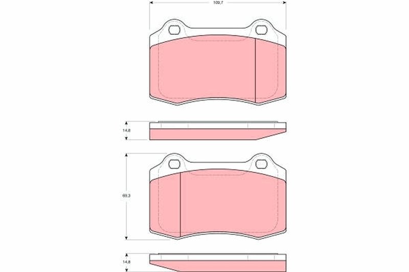Set placute frana TRW GDB1537