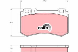 SET PLACUTE FRANA TRW GDB1544 - Compatibil cu MERCEDES-BENZ