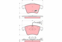 SET PLACUTE FRANA TRW GDB1556 - Compatibil cu VW