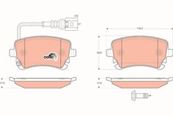 SET PLACUTE FRANA TRW GDB1557 - Compatibil cu VW