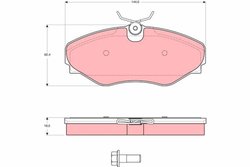 SET PLACUTE FRANA TRW GDB1574 - Compatibil cu RENAULT