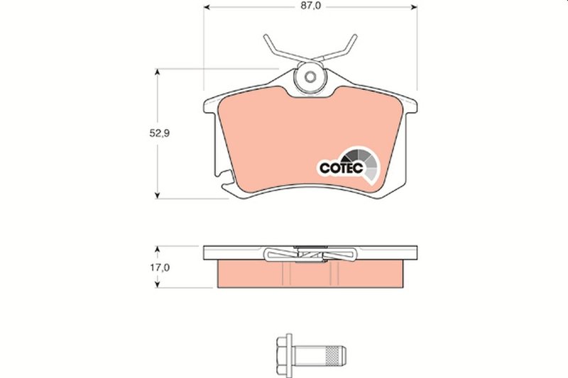 SET PLACUTE FRANA TRW GDB1578 - Compatibil cu AUDI