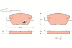 SET PLACUTE FRANA TRW GDB1590 - Compatibil cu FIAT, LANCIA