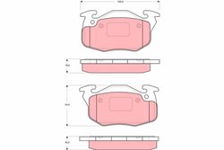 SET PLACUTE FRANA TRW GDB1615 - Compatibil cu CITROEN