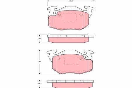 SET PLACUTE FRANA TRW GDB1615 - Compatibil cu CITROEN
