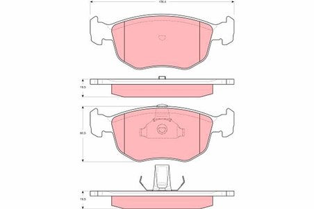 SET PLACUTE FRANA TRW GDB1618 - Compatibil cu AC, FORD