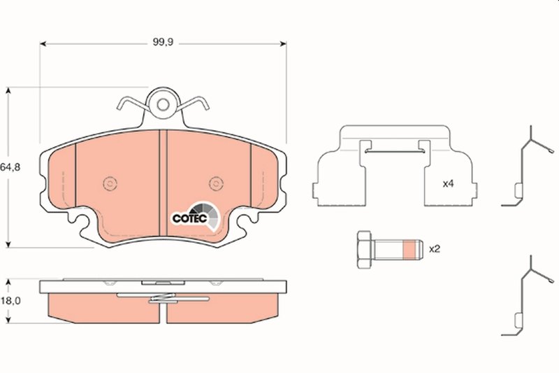 Set placute frana TRW GDB1634