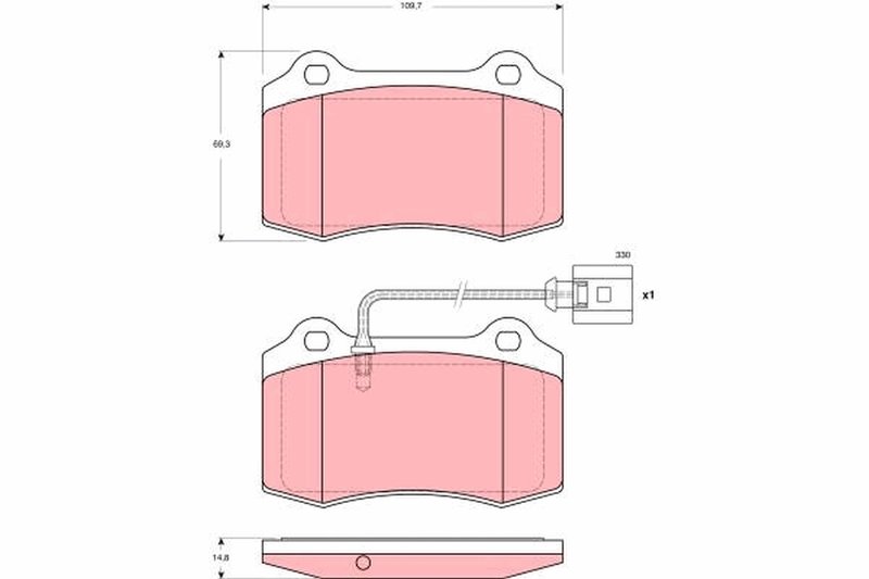 SET PLACUTE FRANA TRW GDB1644 - Compatibil cu SEAT