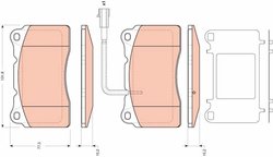 SET PLACUTE FRANA TRW GDB1645 - Compatibil cu ALFA ROMEO