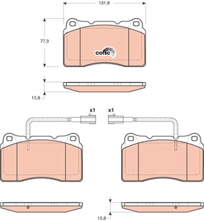Set placute frana TRW GDB1648