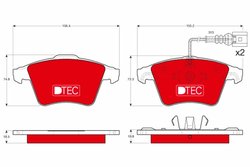SET PLACUTE FRANA TRW GDB1651DTE - Compatibil cu VW