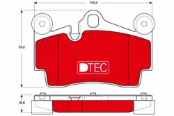 SET PLACUTE FRANA TRW GDB1653DTE - Compatibil cu AUDI, PORSCHE, VW