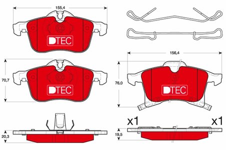 SET PLACUTE FRANA TRW GDB1668DTE - Compatibil cu OPEL, VAUXHALL