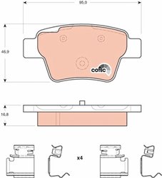 SET PLACUTE FRANA TRW GDB1678 - Compatibil cu PEUGEOT