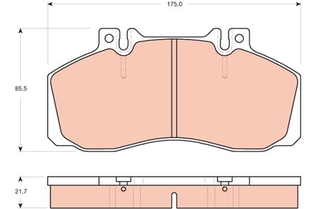 Set placute frana TRW GDB1695