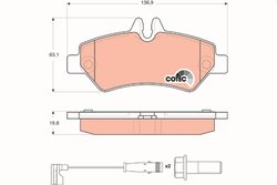 SET PLACUTE FRANA TRW GDB1697 - Compatibil cu MERCEDES-BENZ, VW