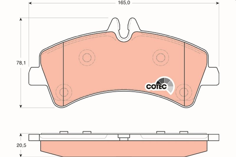 SET PLACUTE FRANA TRW GDB1699 - Compatibil cu MERCEDES-BENZ, VW