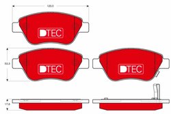 SET PLACUTE FRANA TRW GDB1700DTE - Compatibil cu FIAT, OPEL, VAUXHALL