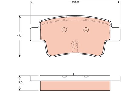 SET PLACUTE FRANA TRW GDB1714 - Compatibil cu OPEL, VAUXHALL
