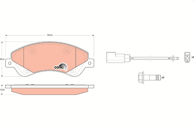 SET PLACUTE FRANA TRW GDB1723 - Compatibil cu FORD, FORD AUSTRALIA