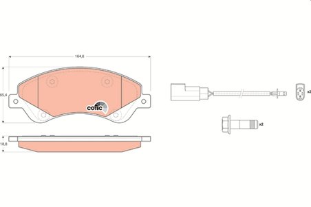 SET PLACUTE FRANA TRW GDB1723 - Compatibil cu FORD, FORD AUSTRALIA
