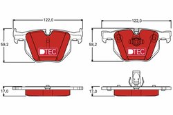 SET PLACUTE FRANA TRW GDB1727DTE - Compatibil cu BMW