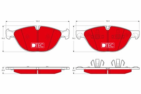 SET PLACUTE FRANA TRW GDB1728DTE - Compatibil cu BMW