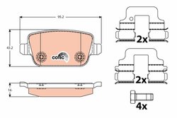 SET PLACUTE FRANA TRW GDB1732 - Compatibil cu FORD, FORD AUSTRALIA, VOLVO