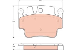 SET PLACUTE FRANA TRW GDB1742 - Compatibil cu PORSCHE