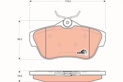 SET PLACUTE FRANA TRW GDB1740 - Compatibil cu CITROEN, FIAT, PEUGEOT, TOYOTA