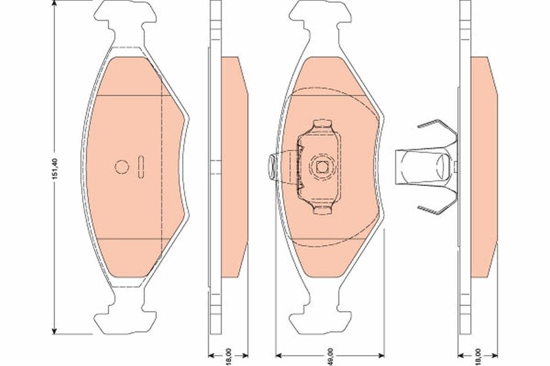 SET PLACUTE FRANA TRW GDB1751 - Compatibil cu FIAT