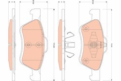 SET PLACUTE FRANA TRW GDB1752 - Compatibil cu FORD, FORD AUSTRALIA, FORD USA, HAIMA (FAW), MAZDA