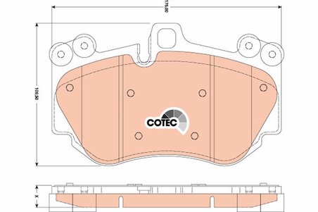 SET PLACUTE FRANA TRW GDB1764 - Compatibil cu PORSCHE