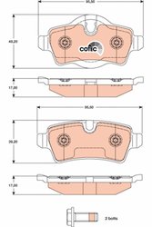 SET PLACUTE FRANA TRW GDB1766 - Compatibil cu MINI
