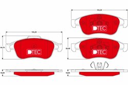 SET PLACUTE FRANA TRW GDB1789DTE - Compatibil cu DACIA, NISSAN, RENAULT