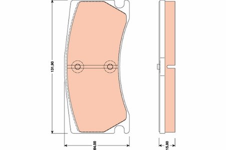 SET PLACUTE FRANA TRW GDB1801 - Compatibil cu JAGUAR