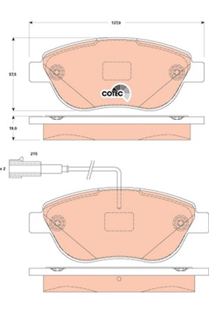 SET PLACUTE FRANA TRW GDB1829 - Compatibil cu ABARTH, FIAT