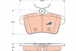 SET PLACUTE FRANA TRW GDB1828 - Compatibil cu CITROEN, DS, DS (CAPSA), JEEP, PEUGEOT, PEUGEOT (DF-PSA)