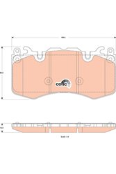 SET PLACUTE FRANA TRW GDB1834 - Compatibil cu LAND ROVER