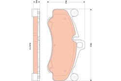 SET PLACUTE FRANA TRW GDB1862 - Compatibil cu PORSCHE
