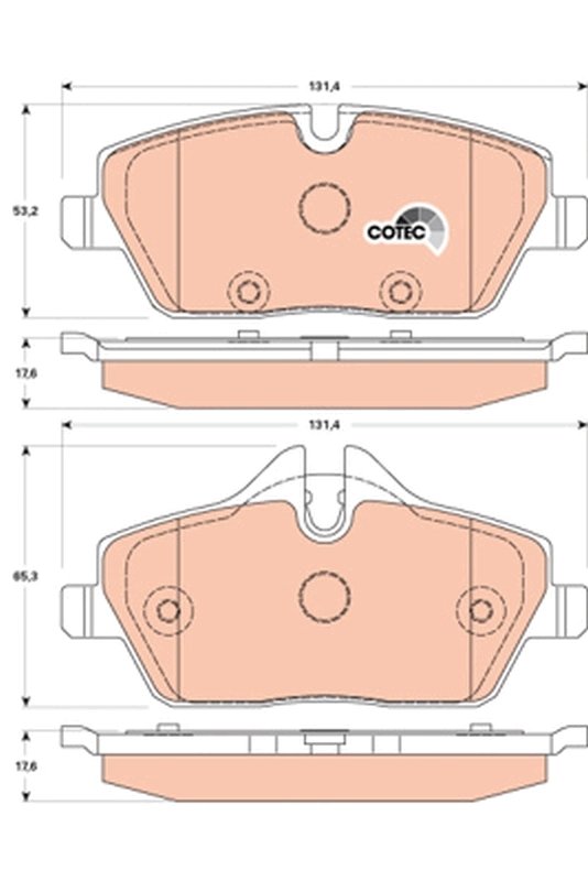 SET PLACUTE FRANA TRW GDB1870 - Compatibil cu BMW, MINI