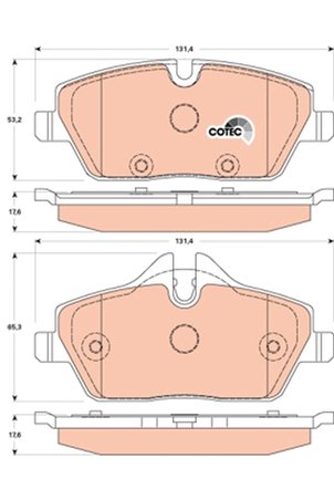 SET PLACUTE FRANA TRW GDB1870 - Compatibil cu BMW, MINI