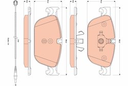 SET PLACUTE FRANA TRW GDB1889 - Compatibil cu CITROEN, DS, DS (CAPSA), JEEP, PEUGEOT, PEUGEOT (DF-PSA)