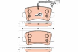 SET PLACUTE FRANA TRW GDB1903 - Compatibil cu NISSAN, OPEL, RENAULT, VAUXHALL