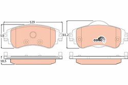 SET PLACUTE FRANA TRW GDB1917 - Compatibil cu CITROEN