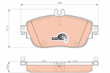 SET PLACUTE FRANA TRW GDB1932 - Compatibil cu INFINITI, MERCEDES-BENZ, MERCEDES-BENZ (BBDC)