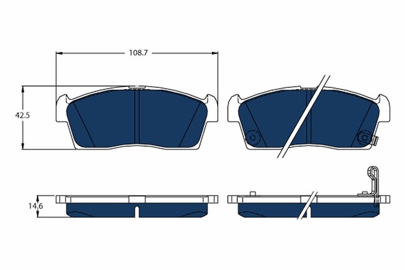 SET PLACUTE FRANA TRW GDB1940BTE - Compatibil cu CITROEN, PEUGEOT