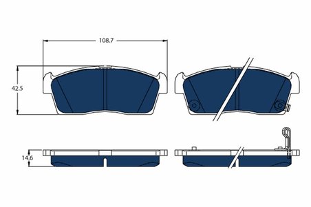 SET PLACUTE FRANA TRW GDB1940BTE - Compatibil cu CITROEN, PEUGEOT