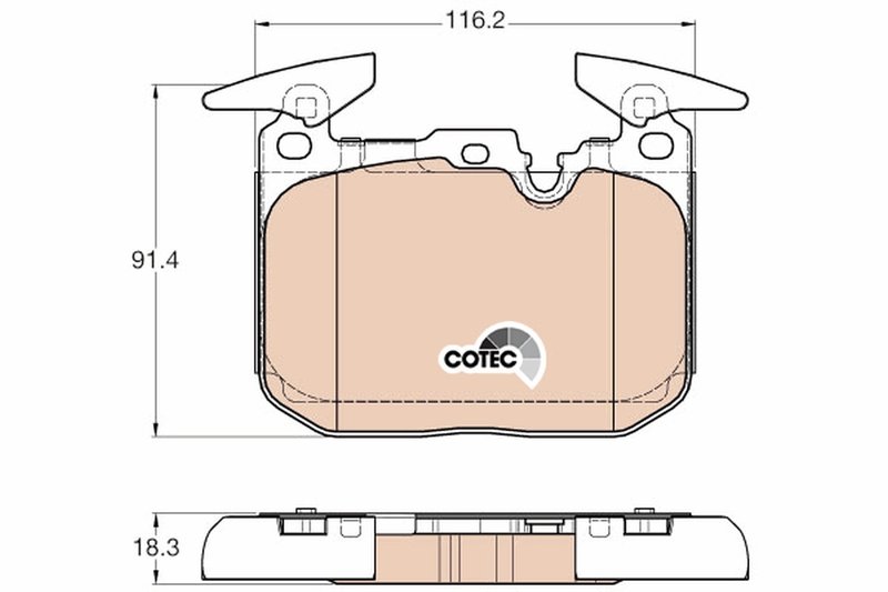 SET PLACUTE FRANA TRW GDB1943 - Compatibil cu BMW, BMW (BRILLIANCE)