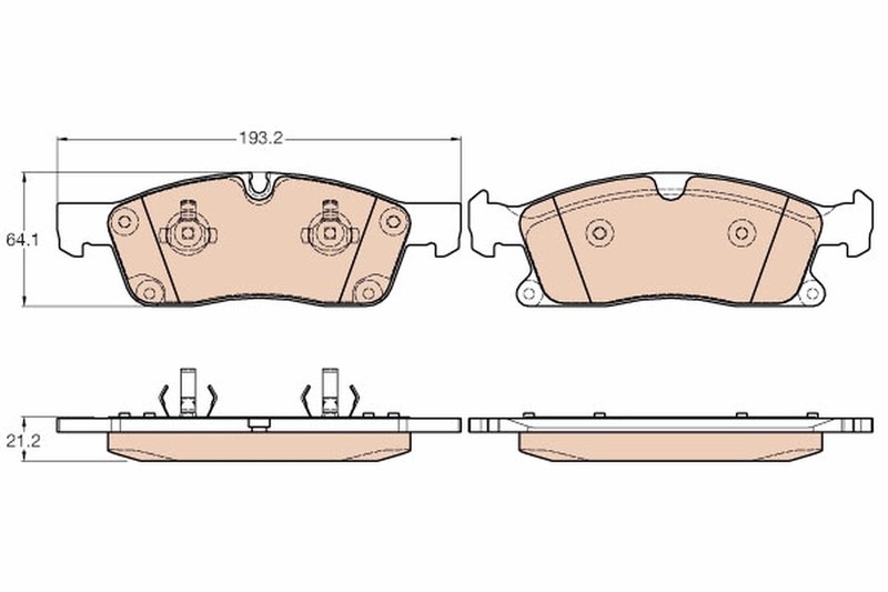 SET PLACUTE FRANA TRW GDB1946 - Compatibil cu MERCEDES-BENZ
